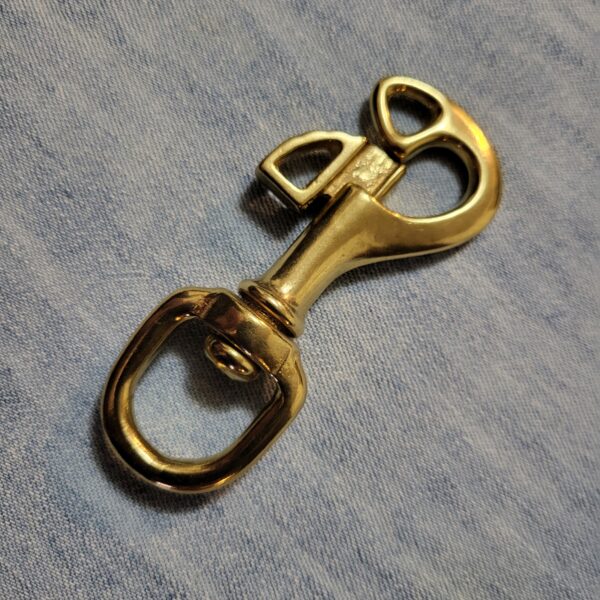 3 1/2 x 3/4 solid Brass Bolt Action Snap hook